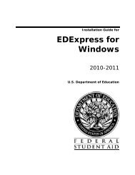 EDExpress for Windows - FSAdownload.ed.gov - U.S. Department of ...