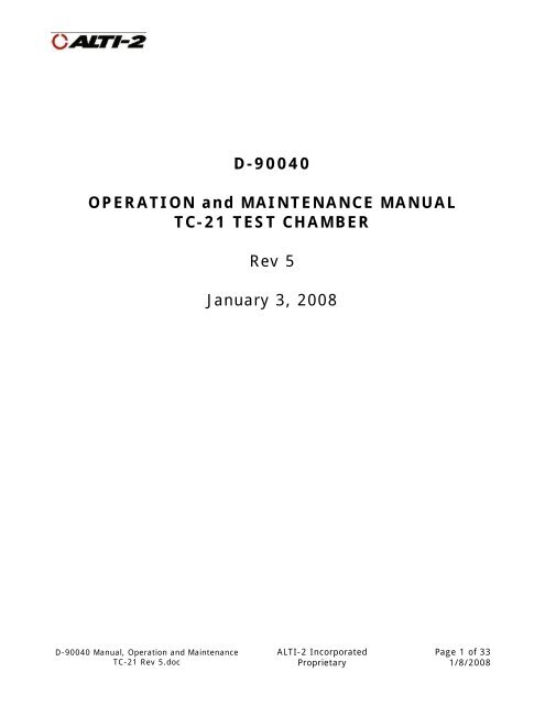 TC-21 Operation Manual - Complete Parachute Solutions