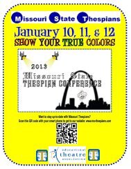 2013 Conference Program - Missouri State Thespians