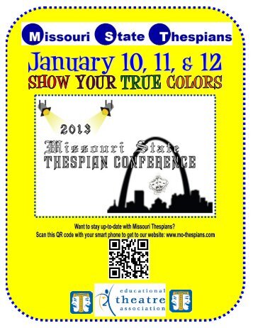 2013 Conference Program - Missouri State Thespians