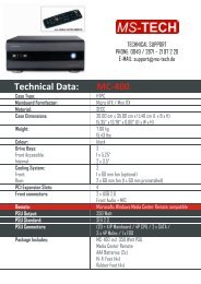 Technical Data: MC-400 - MS-Tech