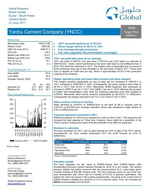 Yanbu Cement Company (YNCC)
