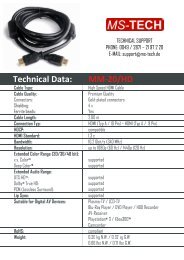 MM-20/HD Cable Type - MS-Tech