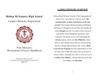 The Peer Ministry Program - Bishop McNamara High School