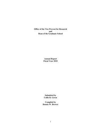 Annual Report - The Graduate School - University of Arkansas
