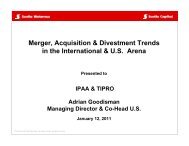 Merger, Acquisition & Divestment Trends in the International & U.S. ...