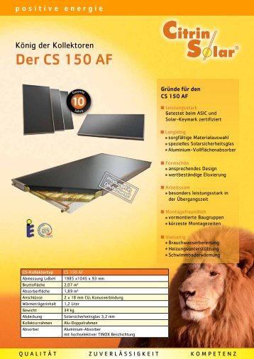 Der CS 150 AF - Citrin Solar