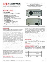 Model 1200A - Krohn-Hite Corporation