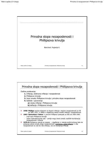 Prirodna stopa nezaposlenosti i Phillipsova krivulja