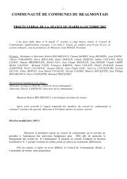 01/10/2002 fauch - CommunautÃ© de Communes du RÃ©almontais ...