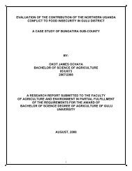 evaluation of the contribution of the northern uganda conflict to food ...