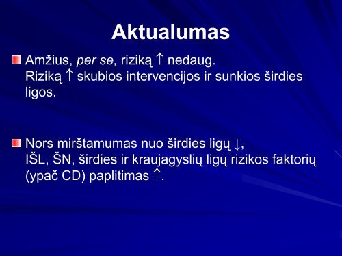 Kardiologinės ir operacinės rizikos vertinimas prieš ne ... - I-Manager