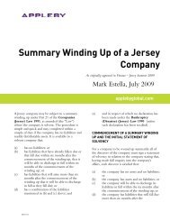 Summary Winding Up of a Jersey Company by Mark Estella - Appleby