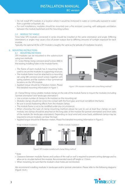 Installation instructions - Sunova