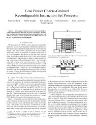 Low Power Coarse-Grained Reconfigurable Instruction Set Processor