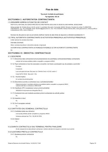 Fisa de date nr.58964 - GeoEcoMar