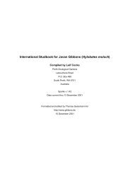 International Studbook for Javan Gibbons (Hylobates moloch)