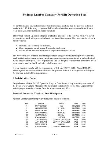 Forklift Operation Plan.pdf - Feldman Lumber