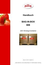Handbuch BAG-IN-BOX BIB - Zentis