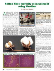 Cotton fibre maturity measurement using SiroMat - Greenmount Press