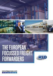 THE EUROPEAN FOCUSSED FREIGHT FORwARDERS - EVO