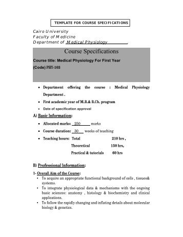 Medical Physiology For First Year