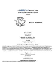 Contact Agility Club - USDAA