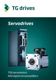 Catalog sheets - TGN motors and AKD servoamplifiers - TG Drives