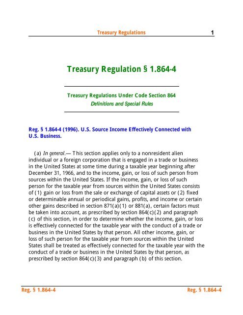 Treasury Regulation Â§ 1.864-4 - Wayne State University