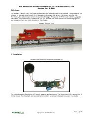 QSI Revolution Sound Kit Installation for the Athearn ... - Ulrich Models