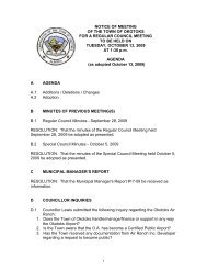 NOTICE OF MEETING OF THE TOWN OF OKOTOKS FOR A ...