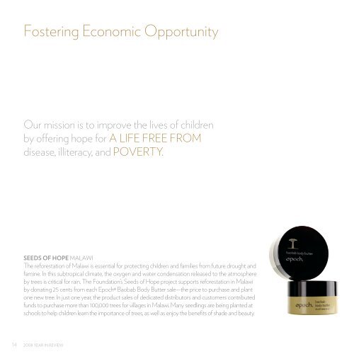 2008 Year in Review - Nu Skin Force for Good Foundation