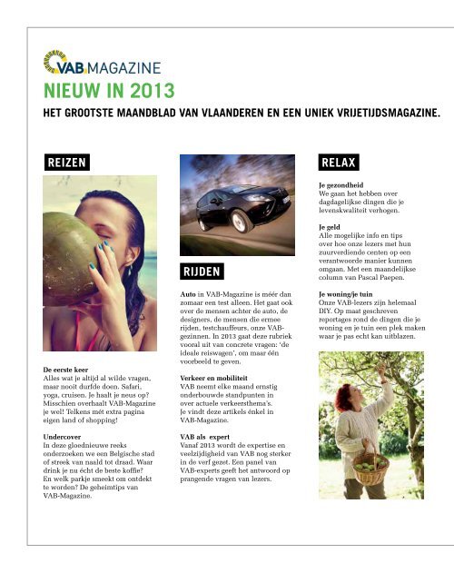 Informatiebrochure 2013