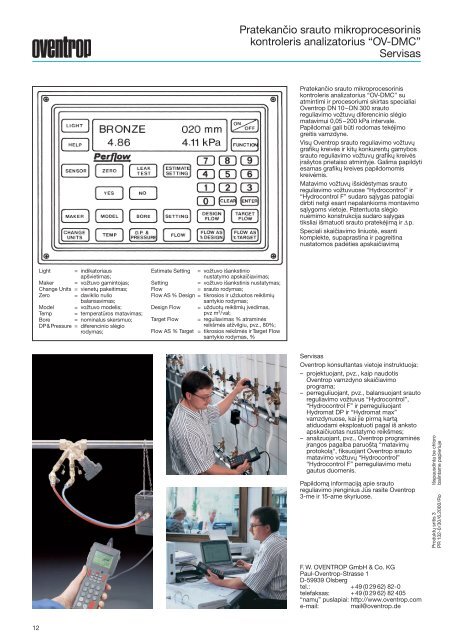 Prospektas apie balansinius ventilius - Produktai