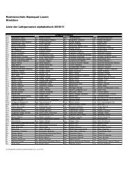 Kantonsschule Alpenquai Luzern Direktion Liste der Lehrpersonen ...