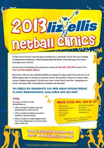 Liz Ellis Clinis 2013 - Northern Suburbs Netball Association