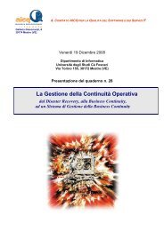 La Gestione della ContinuitÃ  Operativa - Clusit