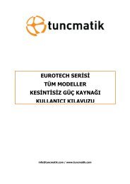 Eurotech KullanÄ±m KÄ±lavuzu - Tuncmatik