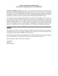 notice of hearing before the village of mundelein plan commission