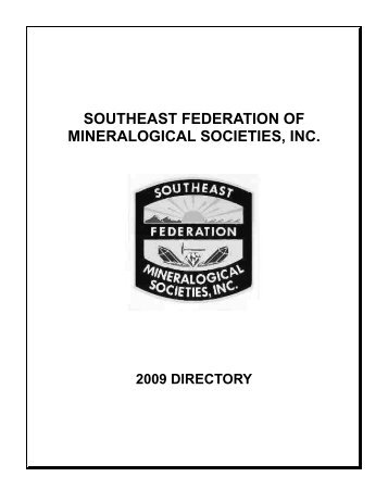 2009 SFMS Directory pdf - American Federation of Mineralogical ...