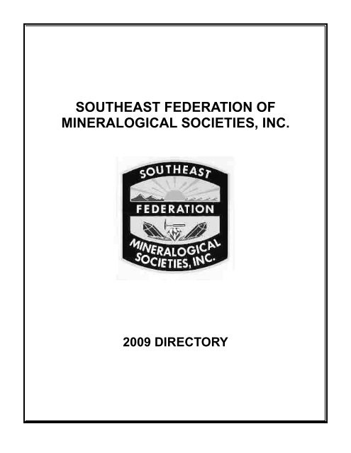 2009 SFMS Directory pdf - American Federation of Mineralogical ...