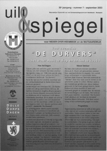 september 2003 voor NEDER-OVER-HEEMBEEK en de ...