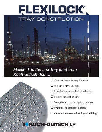 FLEXILOCKÂ® tray construction - Koch-Glitsch