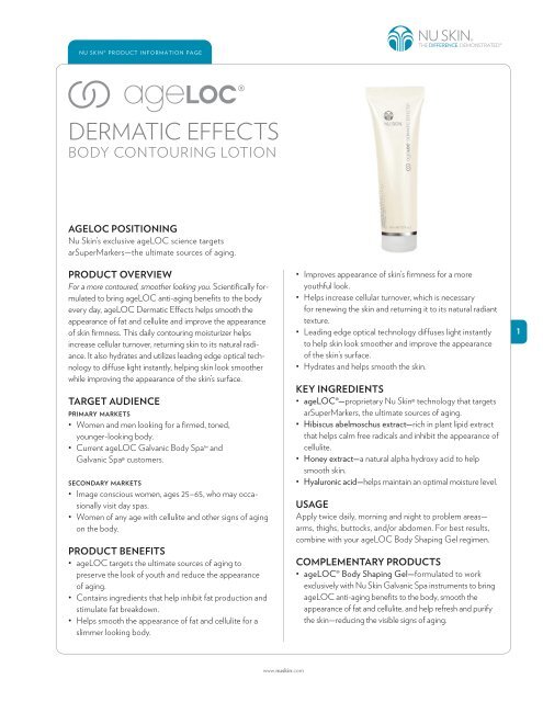 005169 ageLOC Dermatic Effects PIP.indd - Nu Skin