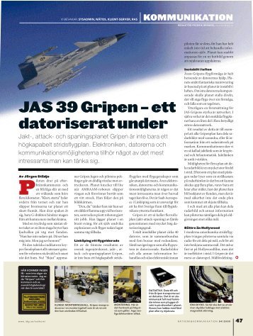 JAS 39 Gripen - ett datoriserat under - IDG