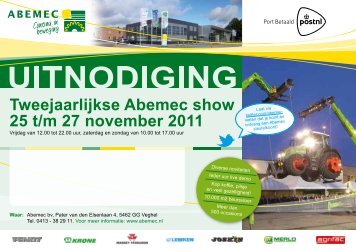 Tweejaarlijkse Abemec show 25 t/m 27 november 2011