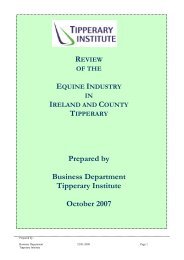 Review of the Equine Industry Tipperary 2007.pdf - South Tipperary ...