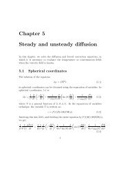 Chapter 5 Steady and unsteady diffusion