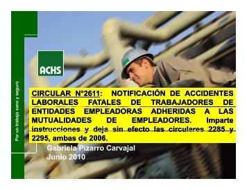 ResoluciÃ³n 2611 Instrucciones de la SUSESO a ... - Sigweb