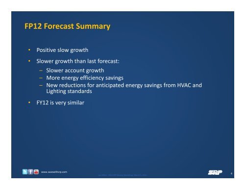 SRP Load Forecast Overview - Salt River Project